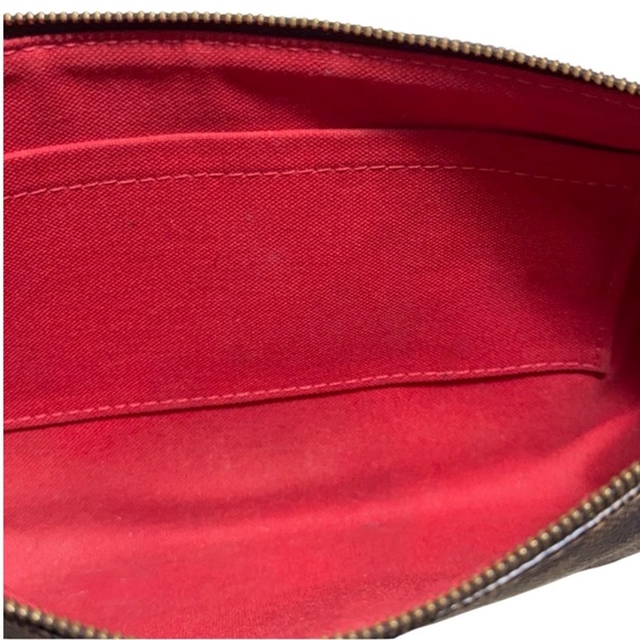 Auth Louis Vuitton Damier Pouchette Accessories Brown Checker small shoulder bag - Picture 8 of 13